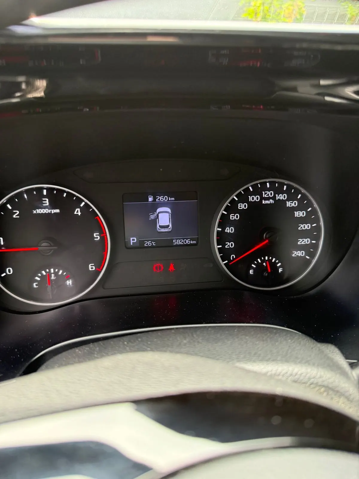 Tablero del Kia Seltos con 58.206 km